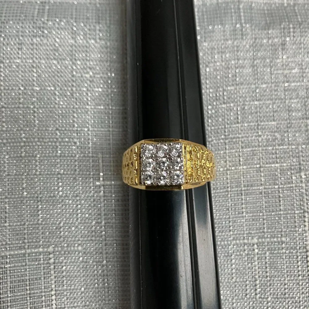 Gold BLING Men's Ring Men's Size 9 NWOT